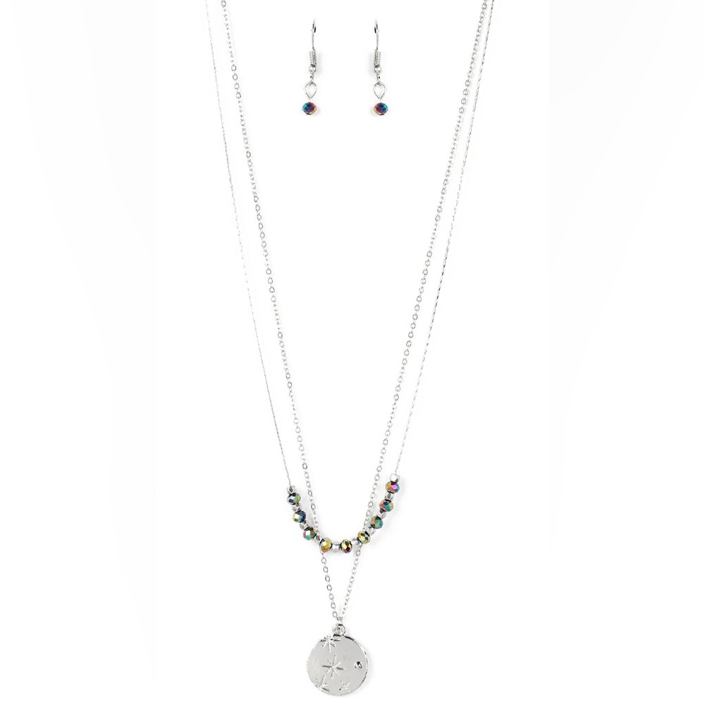 Sterling Silver Multicolor Bead Necklace